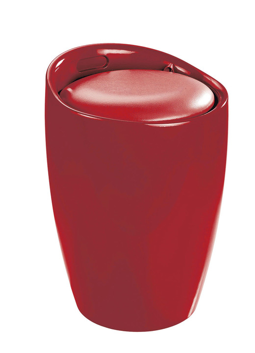 Badezimmeraccessoires - Sitzhocker mit Stauraum Ansicht 4 Badezimmeraccessoires - Sitzhocker mit Stauraum, in Farbe PETROLBLAU Ansicht 4