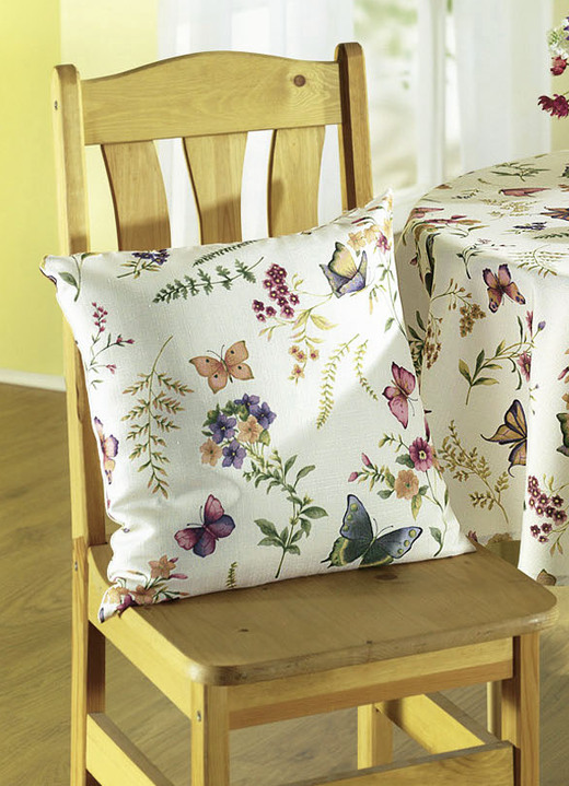 Heimtextilien - Frühlingshaft bedruckte Tisch- und Raumdekoration Ansicht 3 Heimtextilien - Frühlingshaft bedruckte Tisch- und Raumdekoration, in Größe 146 (Läufer, 40x140 cm) bis 450 (Stuhlkissen, 42x 42 cm), in Farbe CREMÉ/BUNT Ansicht 3