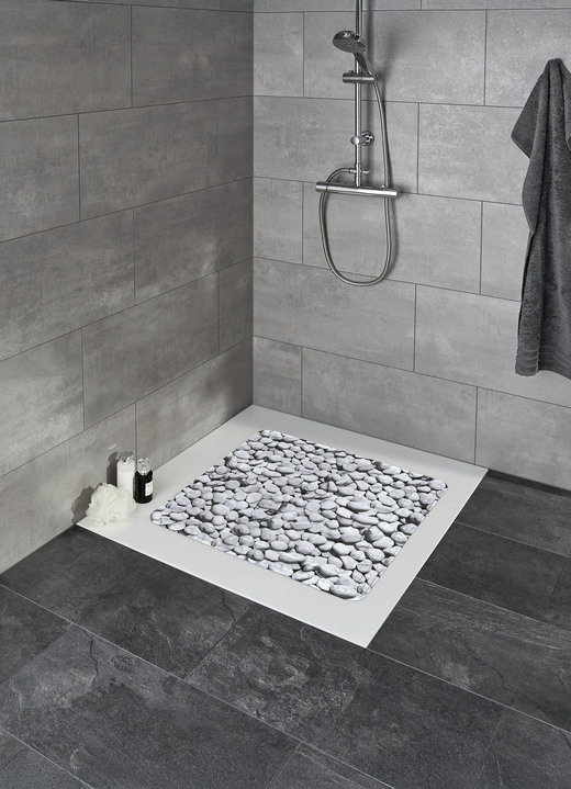 Badezimmeraccessoires - Kleine Wolke Sicherheits-Einlagen, in Größe 300 (Dusch-Einlage, 55x55 cm) bis 302 (Nackenpolster, 32x22 cm), in Farbe GRAU Ansicht 3