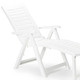 Gartenmöbel - Hochwertiger Relax-Hochlehner, in Farbe WEISS