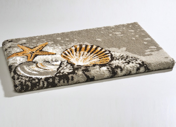 Badgarnituren - GRUND Badgarnitur mit rutschhemmender Latex-Rückseite, in Größe 100 (Vorleger halbrund, 50x 80 cm) bis 112 (Deckelbezug mit Kordel, 47x 50 cm), in Farbe BLAU Ansicht 2