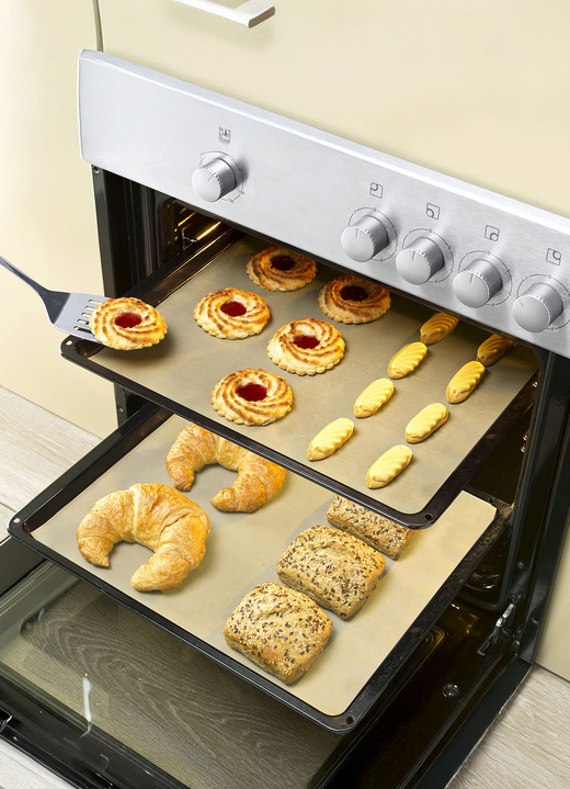 Backen - Backfolien-Set, 2-teilig, reißfest, in Farbe BRAUN, in Ausführung Für Backbleche Ansicht 2