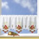 Kurzgardinen - Kurzstore mit Kerzen-Motiven – Farbe WEISS-ROT – Ansicht 2 Kurzgardinen - Kurzstore mit Kerzen-Motiven, in Größe 662 (H30xB120 cm) bis 827 (H50xB120 cm), in Farbe WEISS-ROT – Farbe WEISS-ROT – Ansicht 2