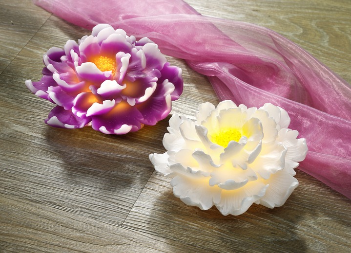 Wohnaccessoires - LED-Kerze Chrysantheme , in Farbe LILA Ansicht 1