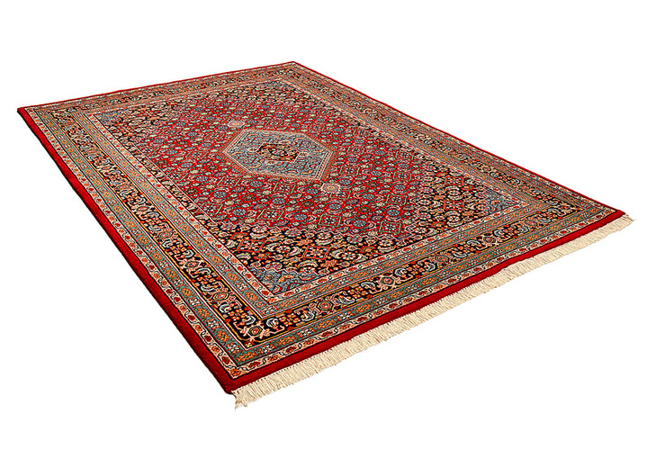 Teppiche - Handgeknüpfte Brücken, Teppiche und Galerien aus 100% Schurwolle, in Größe 101 (Brücke, 40x 60 cm) bis 313 (Teppich rund, ø 250 cm), in Farbe ROT, in Ausführung Qualität Spezial Ansicht 1
