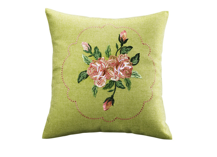 Heimtextilien - Aufwendig gearbeitete Accessoires, in Größe 101 (Deckchen, 35x 50 cm) bis 404 (Kissenbezug, 40x 40 cm), in Farbe GRÜN Ansicht 5