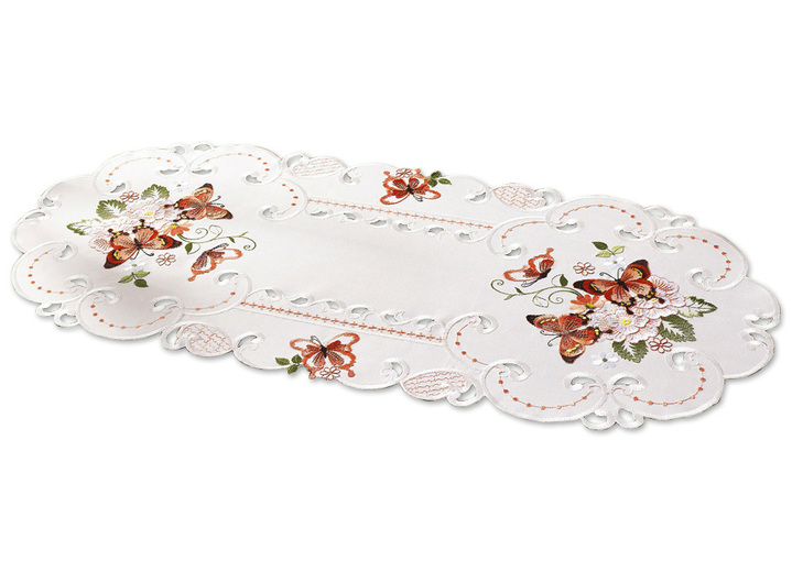 Heimtextilien - Elegant gestaltete Tisch- und Raumdekoration, in Größe 100 (Deckchen, 30x 45 cm) bis 404 (Kissenbezug, 40x 40 cm), in Farbe ROT Ansicht 4