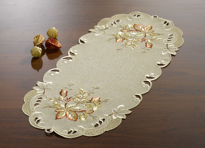 Heimtextilien - Filigran gearbeitete Tisch- und Raumdekoration, in Größe 101 (Läufer oval, 30x 70 cm) bis 404 (Kissenbezug, 40x 40 cm), in Farbe ECRU Ansicht 2