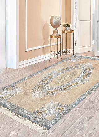 Teppiche - Besonders flache Brücken, Galerien und Teppiche, in Größe 101 (Brücke, 50x 80 cm) bis 304 (Teppich, Ø 150 cm), in Farbe BEIGE – Farbe BEIGE – Ansicht 