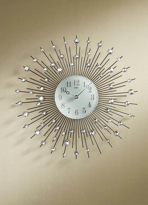 Uhren - Wanduhr mit arabischen Ziffern, in Farbe SILBER Ansicht 1