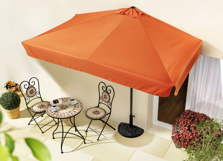 Sicht- & Sonnenschutz - Schirme mit UV-Schutz 50+, in Farbe TERRA, in Ausführung halbrund Ansicht 3