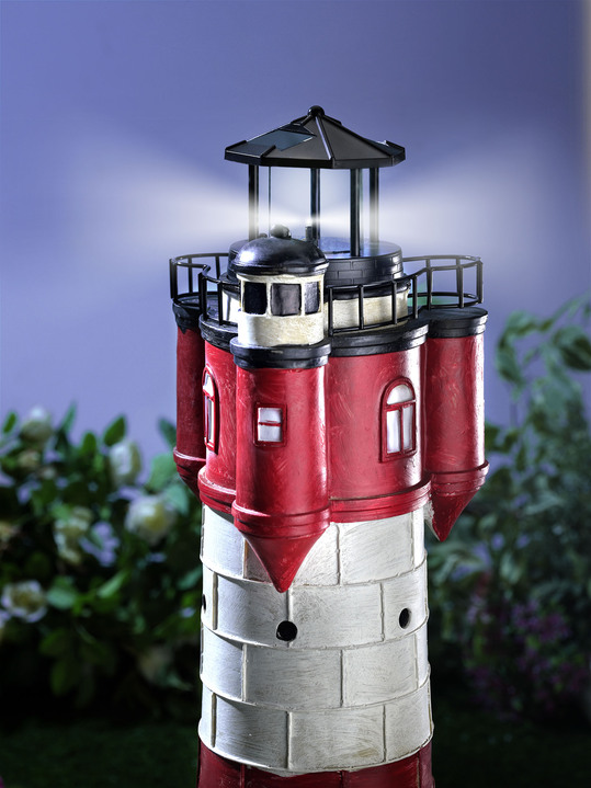 - Wetterfester Solar-Leuchtturm XL, in Farbe BUNT, in Ausführung Höhe 80 cm Ansicht 2