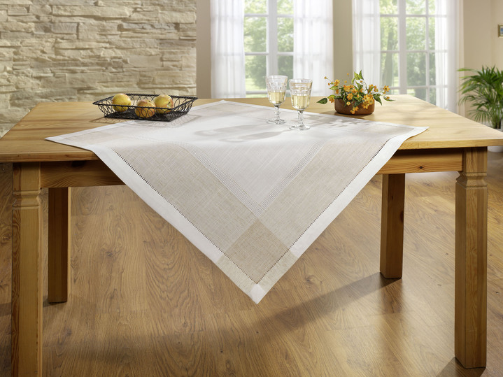 Dekokissen & Hüllen - Klassische Tisch- und Raumdekoration mit Leinen, in Größe 101 (Läufer, 30x 70 cm) bis 404 (Kissenbezug, 40x 40 cm), in Farbe ECRU-BEIGE Ansicht 3