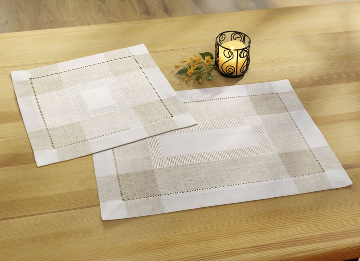 Dekokissen & Hüllen - Klassische Tisch- und Raumdekoration mit Leinen, in Größe 101 (Läufer, 30x 70 cm) bis 404 (Kissenbezug, 40x 40 cm), in Farbe ECRU-BEIGE Ansicht 5