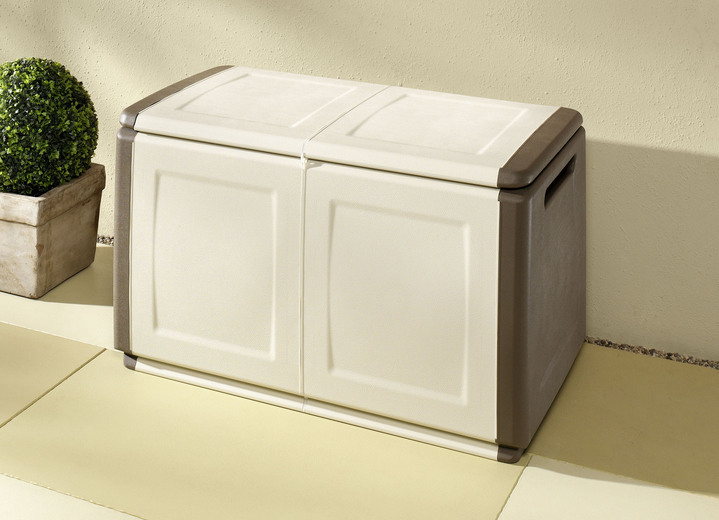 Gartenmöbel - Gartenboxen aus robustem Polypropylen, in Farbe BEIGE, in Ausführung klein Ansicht 5