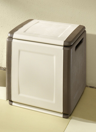 Gartenmöbel - Gartenboxen aus robustem Polypropylen, in Farbe BEIGE, in Ausführung klein