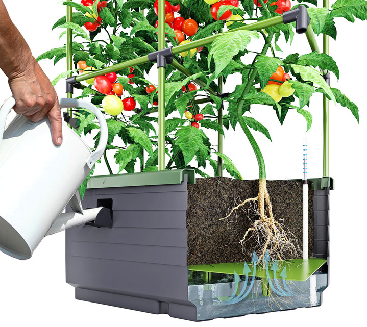 Blumentöpfe & Pflanzgefäße - Rankkasten City Jungle, in Farbe ANTHRAZIT-GRÜN Ansicht 2