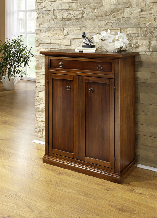 TV- & Hifi-Möbel - Möbelserie aus teilmassivem Holz Ansicht 3 TV- & Hifi-Möbel - Möbelserie aus teilmassivem Holz, in Farbe ANTIKWEISS, in Ausführung TV-Kommode Ansicht 3