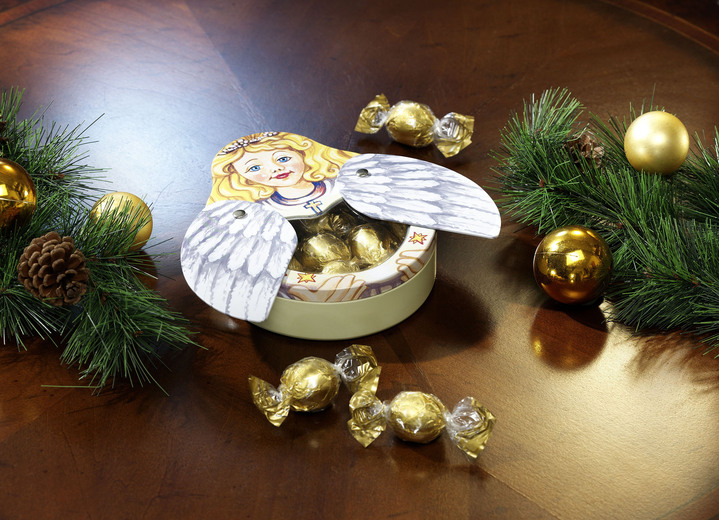 Weihnachten - Engelsdose mit aufklappbaren Flügeln, in Farbe BUNT Ansicht 1