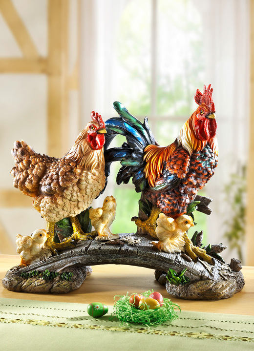 Ostern - Hühnerfamilie, in Farbe BUNT