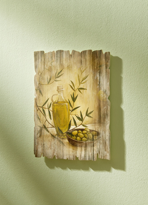 Stillleben - Mediterranes Bild, in Farbe BRAUN-GRÜN