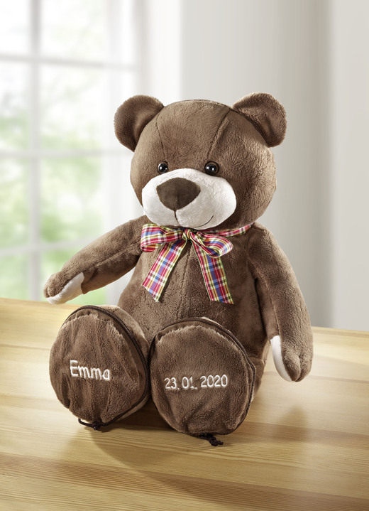 Geschenkideen - Kuschelweicher Plüschbär aus hochwertigem Polyester-Plüsch, in Farbe DUNKELBRAUN