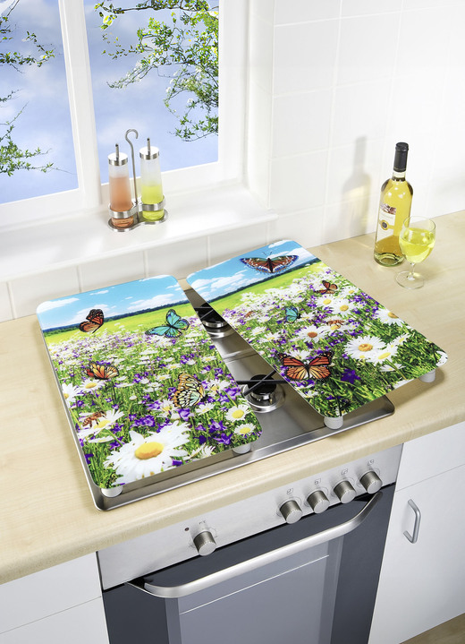 Haushaltshelfer - Herdabdeckplatten mit Sommerwiesen-Motiv Ansicht 4 Haushaltshelfer - Herdabdeckplatten mit Sommerwiesen-Motiv, in Farbe SOMMERWIESE Ansicht 4