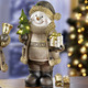 Weihnachten - Beleuchtete Figuren aus Polyresin, in Farbe NATUR-GOLD-BRAUN, in Ausführung Beleuchteter Weihnachtsmann – Farbe NATUR-GOLD-BRAUN – Ansicht 1