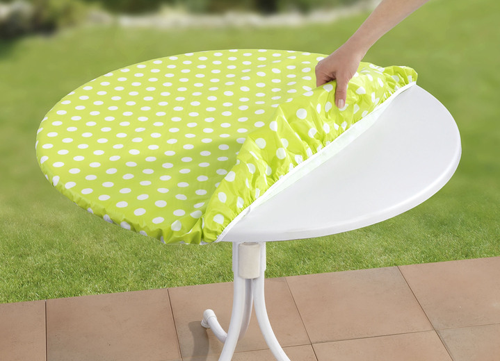 Gartentischdecken - Abwaschbare Spann-Tischdecke, in Farbe ROT Ansicht 4