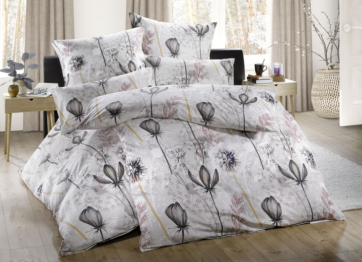 - Bettwäsche Garnitur mit Pusteblumen-Motiv Ansicht 2 - Bettwäsche Garnitur mit Pusteblumen-Motiv, in Größe 112 (80x80 cm + 135x200 cm) bis 115 (80x80 cm + 155x220 cm), in Farbe MULTICOLOR Ansicht 2