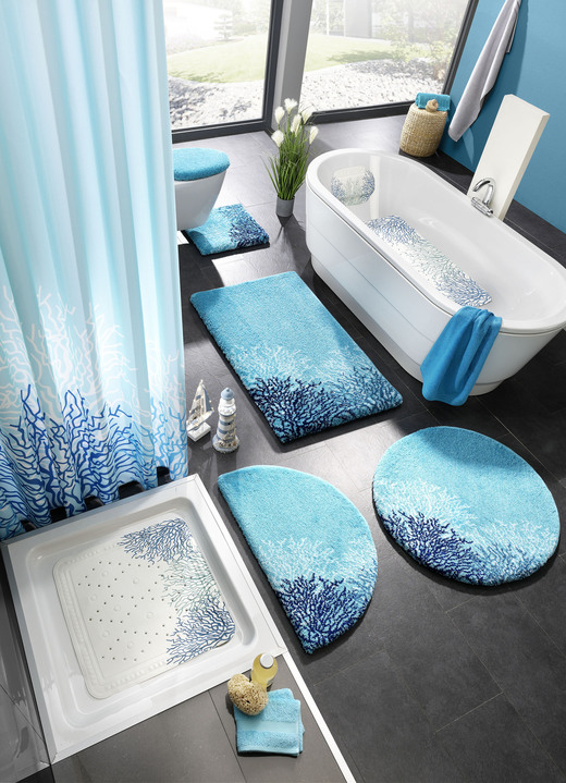 Badezimmeraccessoires - Duschvorhang von Grund, in Farbe BLAU Ansicht 2