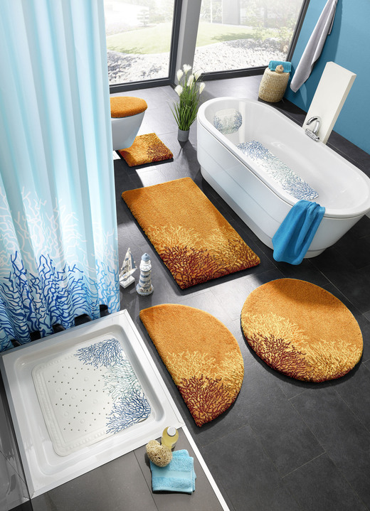 Badgarnituren - Badgarnitur von Grund, rutschhemmende Rückseite Ansicht 17 Badgarnituren - Badgarnitur von Grund, rutschhemmende Rückseite, in Größe 100 (Vorleger halbrund, 50x 80 cm) bis 112 (WC-Deckelbezug, 47x 50 cm), in Farbe GRÜN Ansicht 17