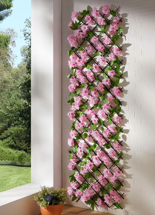 Sichtschutz - Beleuchtetes Wandgitter, in Farbe GRÜN-BRAUN, in Ausführung Efeu, klein Ansicht 4