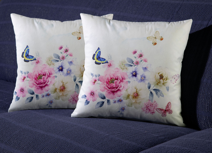 - Kissenbezug in Samtoptik, 2er-Set, in Farbe BUNT Ansicht 2