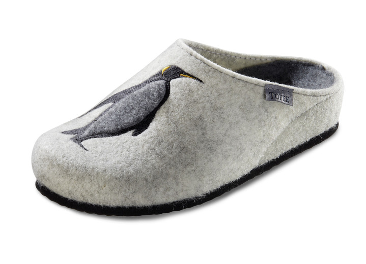 Hausschuhe - Wollfilz Hausschuh, in Größe 036 bis 042, in Farbe BEIGE Ansicht 3