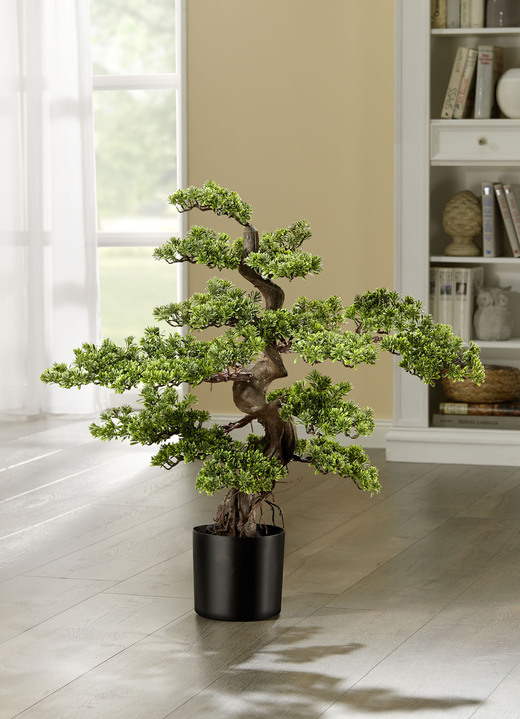 Kunst- & Textilpflanzen - Teeblatt-Bonsai aus hochwertigem Kunstmaterial, in Farbe GRÜN