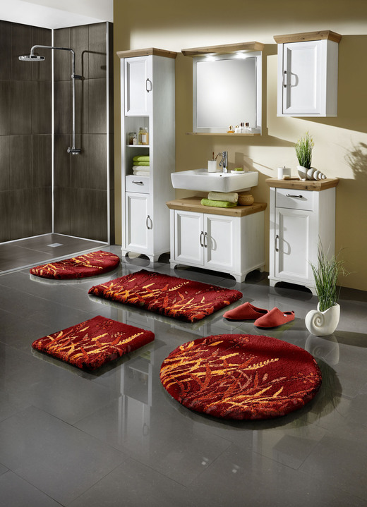 Badgarnituren - Naturnahe Badgarnitur mit Gräsermotiv, in Größe 100 (Vorleger halbrund, 50x 80 cm) bis 112 (WC-Deckelbezug, 47x 50 cm), in Farbe NATUR Ansicht 5