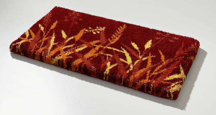 Badgarnituren - Naturnahe Badgarnitur mit Gräsermotiv, in Größe 100 (Vorleger halbrund, 50x 80 cm) bis 112 (WC-Deckelbezug, 47x 50 cm), in Farbe TERRA Ansicht 3