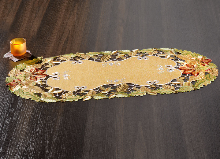 Heimtextilien - Herbstliche Tisch- und Raumdekoration, in Größe 101 (Deckchen, 35x 50 cm) bis 404 (Kissenbezug, 40x 40 cm), in Farbe TERRA Ansicht 3