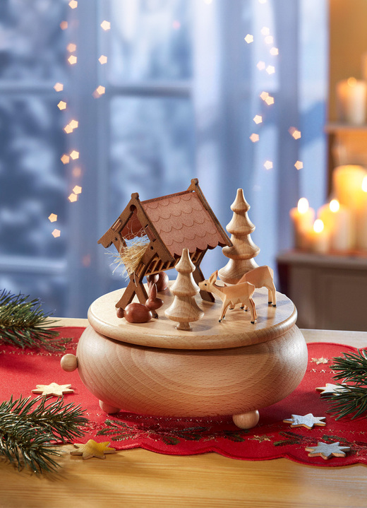 Weihnachtliche Geschenkideen - Zeidler Spieldose aus Holz, in Farbe NATUR Ansicht 1