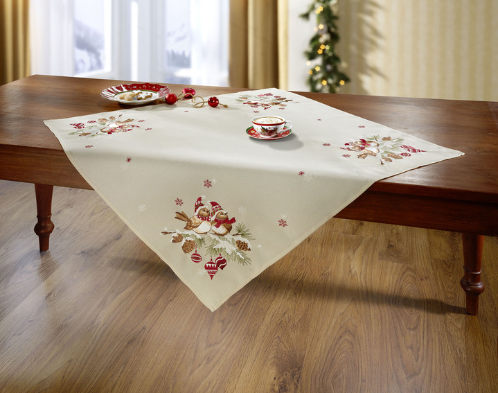 Heimtextilien - Wunderbar winterliche Tisch- und Raumdekoration, in Größe 101 (Deckchen, 35x 50 cm) bis 301 (2 Deckchen rund, ø 40 cm), in Farbe SEKT-BUNT Ansicht 2