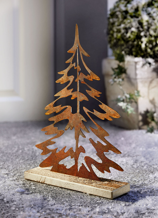 Garten - Baum Anton aus gerostetem Stahlblech, in Farbe BRAUN Ansicht 1