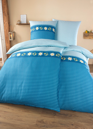 Bettwäschegarnituren - Bettwäsche-Garnitur mit Reißverschluss, in Größe 112 (80/80 cm + 135/200 cm) bis 115 (80/80 cm + 155/220 cm), in Farbe ROT