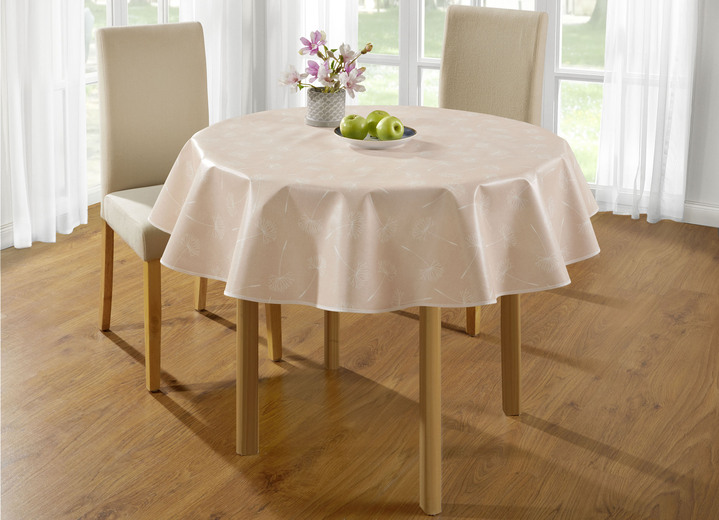 Gartentischdecken - Wachstuch-Tischdecke mit Pusteblumen-Motiv, in Größe 108 (Tischdecke, 80/ 80 cm) bis 190 (Tischdecke oval, 140/190 cm), in Farbe ROSÉ Ansicht 6