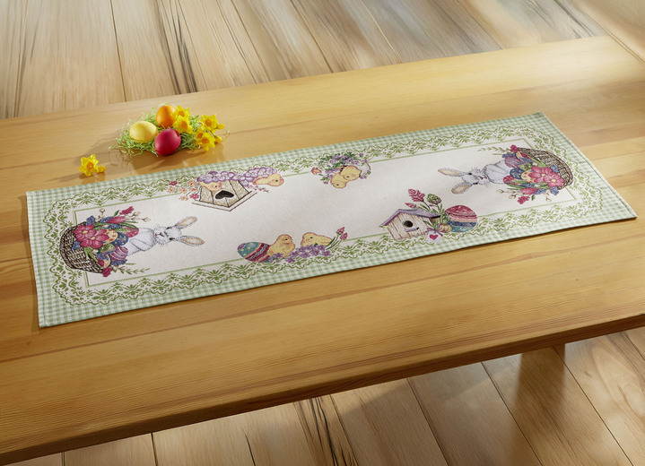 Heimtextilien - Tisch- und Raumdekoration mit Ostermotiv, in Größe 100 (2 Platzsets, 33/ 45 cm) bis 404 (Kissenbezug, 45/ 45 cm), in Farbe MULTICOLOR Ansicht 3