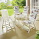 Gartenmöbel - Pflegeleichte und wetterfeste Gartenmöbel – Farbe WEISS – Ansicht 4 Gartenmöbel - Pflegeleichte und wetterfeste Gartenmöbel, in Farbe WEISS, in Ausführung Klappsessel Tampa – Farbe WEISS – Ansicht 4