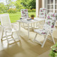 Gartenmöbel - Pflegeleichte und wetterfeste Gartenmöbel – Farbe WEISS – Ansicht 3 Gartenmöbel - Pflegeleichte und wetterfeste Gartenmöbel, in Farbe WEISS, in Ausführung Klappsessel Tampa – Farbe WEISS – Ansicht 3