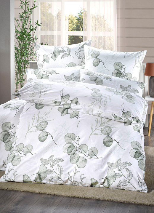 Bettwäschegarnituren - Bettwäsche-Garnitur in Renforcé-Qualität, in Größe 111 (40x80 cm + 135x200 cm) bis 412 (4-teiliges Sparset: 2x 80x80 cm+ 135x200 cm), in Farbe BEIGE Ansicht 3