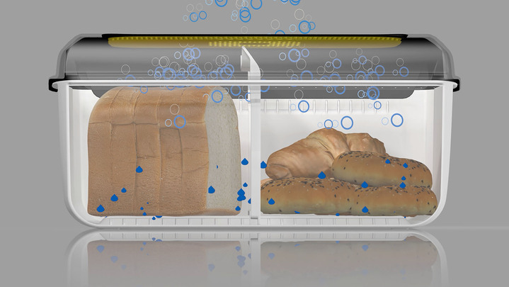 Backen - Tupperware BreadSmart Brotbehälter, in Farbe WEISS-SCHWARZ, in Ausführung BreadSmart Junior Ansicht 7