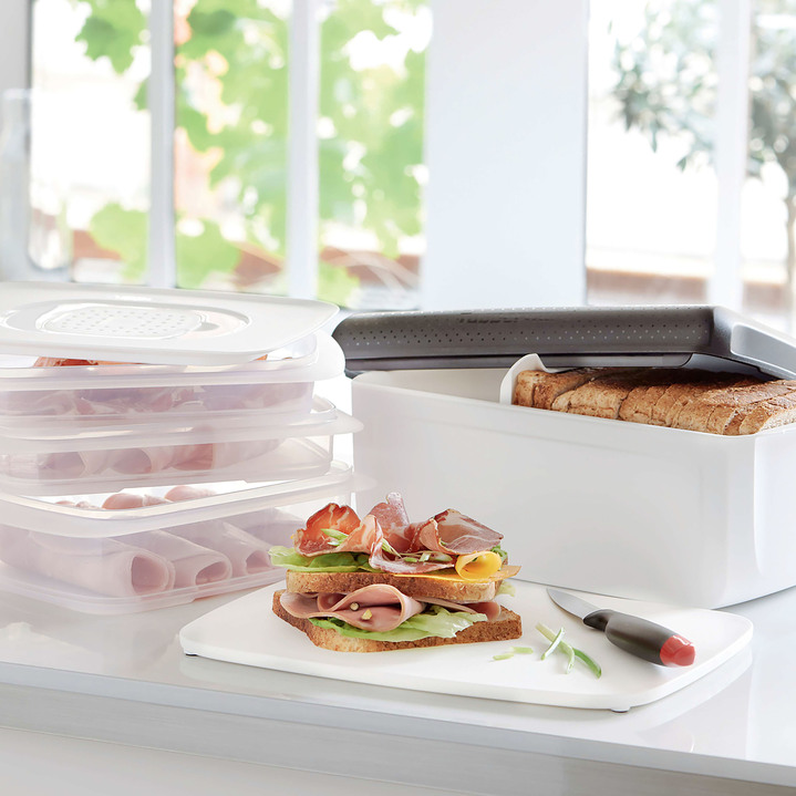 Backen - Tupperware BreadSmart Brotbehälter, in Farbe WEISS-SCHWARZ, in Ausführung BreadSmart Junior Ansicht 2